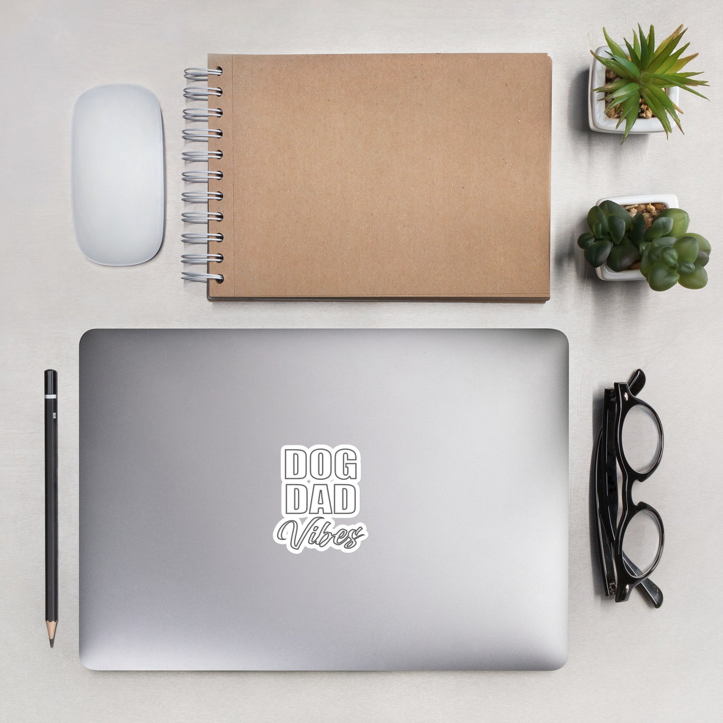 "Dog Dad Vibes" Bubble-free stickers
